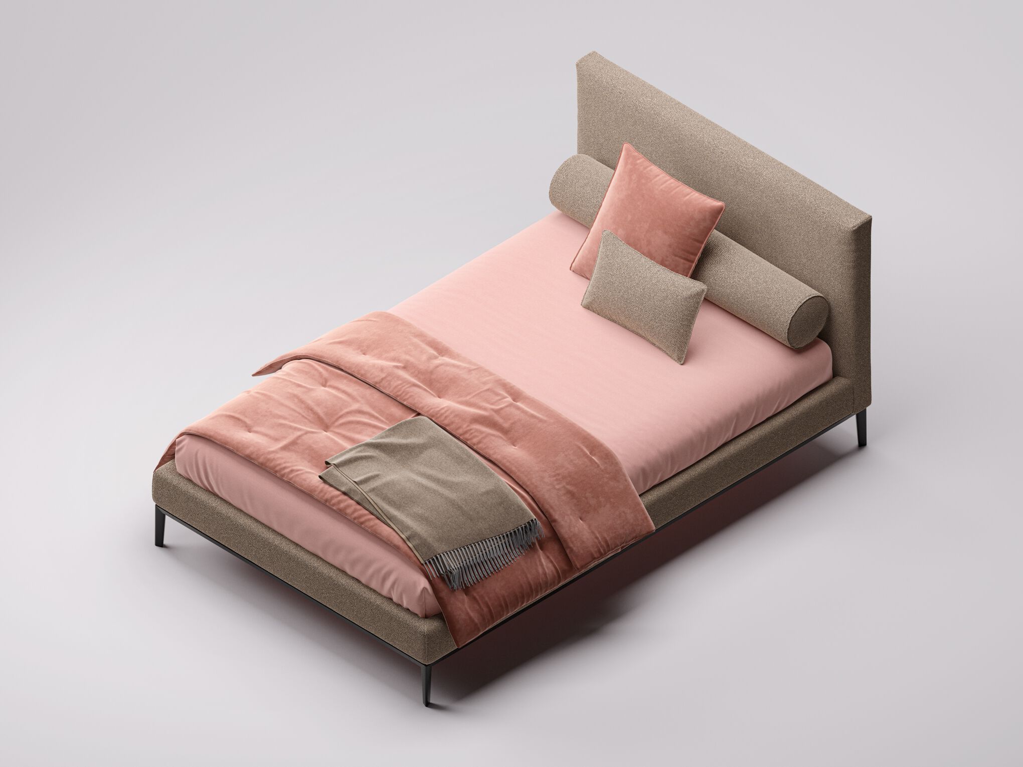 Односпальная кровать с мягким изголовьем Twils ARCH-00098378 - Вид №6