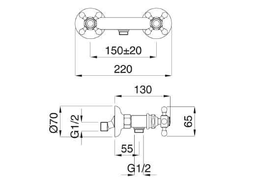 Открытый смеситель для душа Gaia Mobili Complements ARCH-00027332 - Вид №2