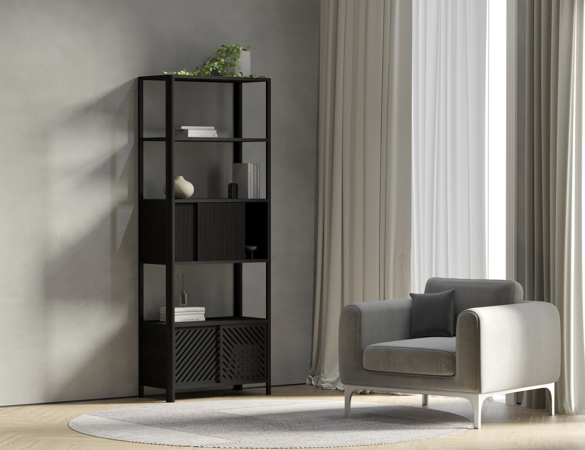 Модульный книжный шкаф из массива дерева Woodendot Cloe ARCH-00100242 - Вид №5