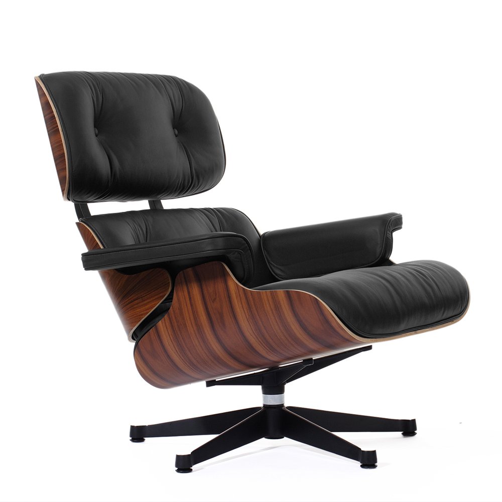 Кресло Eames Style Lounge Chair & Ottoman черное SOHO DESIGN ДИЗАЙНЕРСКИЕ, LOUNGE CHAIR 131492 Черный  - Вид №1