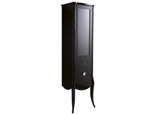 Высокий деревянный напольный шкаф для ванной комнаты