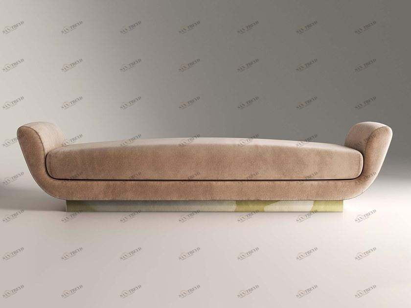 ROSSATO ARREDAMENTI Изогнутая бархатная кушетка Home sun-id-1403354