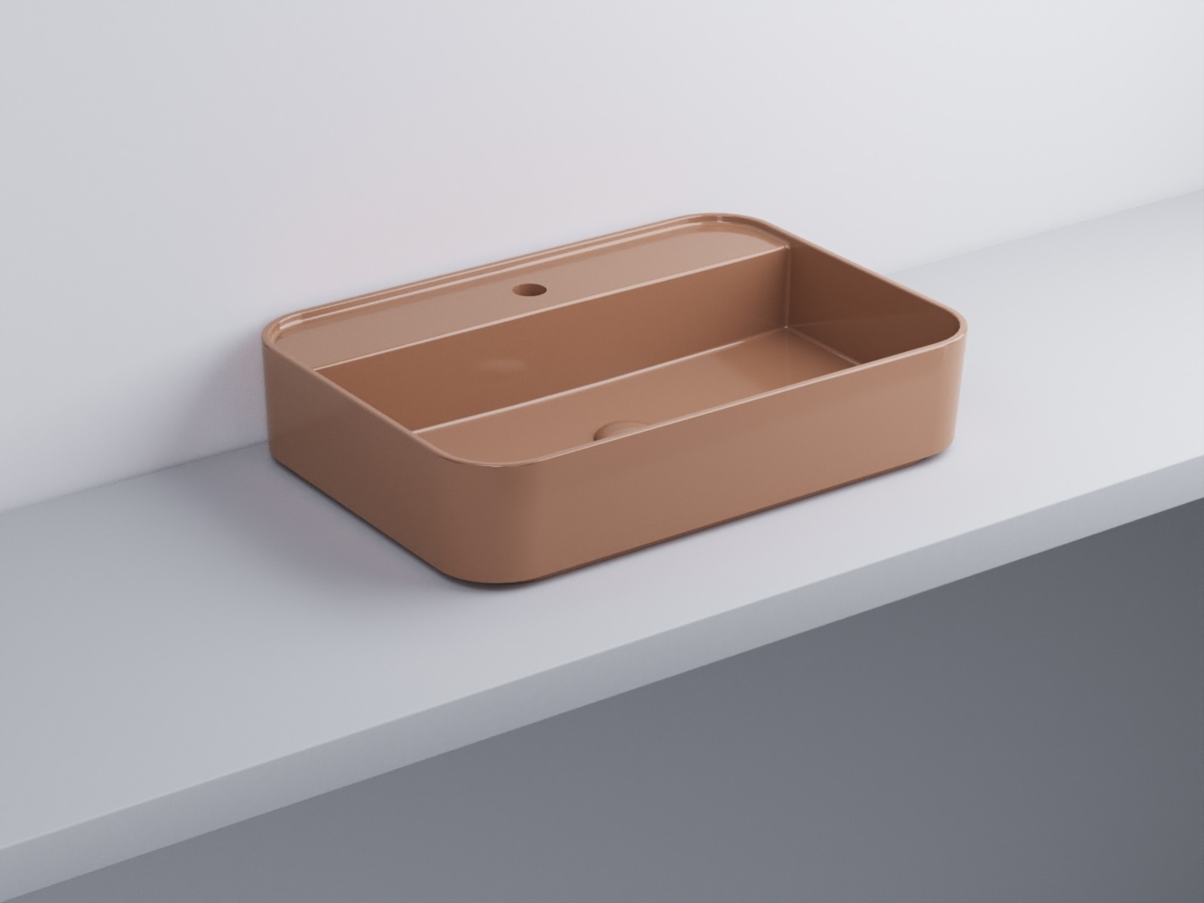 SHCOLARF-NI Раковина прямоугольная одно отверстие под смеситель cielo Shui Comfort Ceramica Cielo