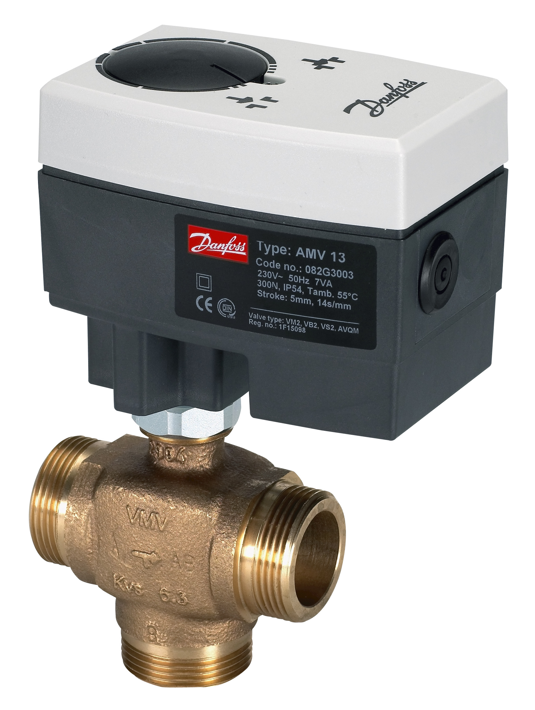 Danfoss Редукторные электроприводы с трехпозиционным управлением AMV 25 230В электропривод 082G3024  - Вид №21