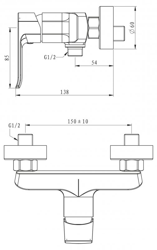 Смеситель для душа DISCO DIS-ESDM-CRM BELBAGNO  - Вид №1