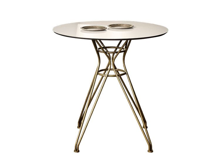 Стальной и деревянный круглый садовый стол Bontempi Casa VINCENT ARCH-00080368