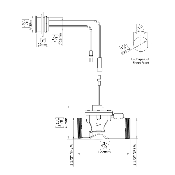620600 Датчик включения-выключения волны для унитазов stern  - Вид №1