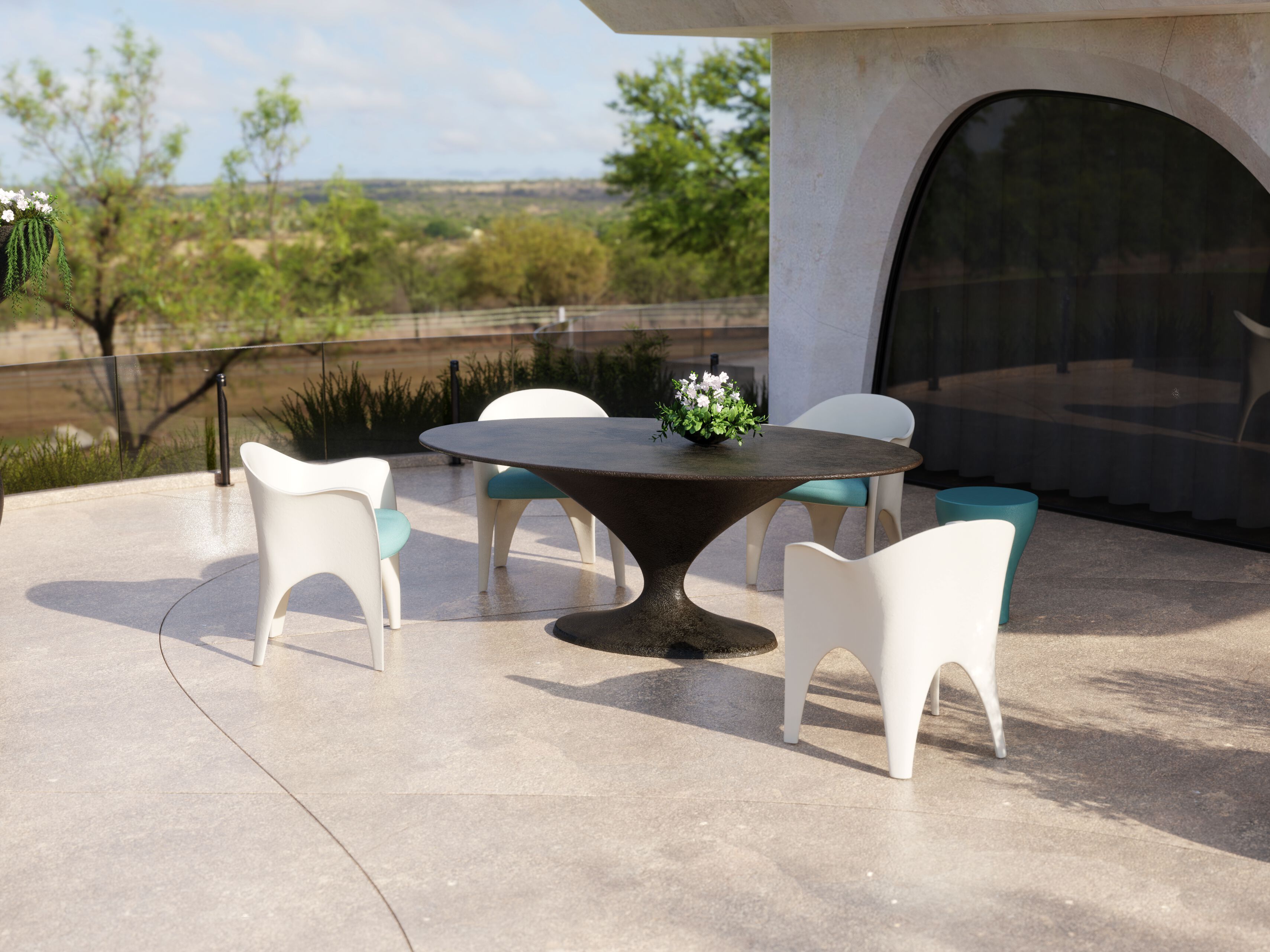 Овальный садовый стол из стекловолокна GANSK CHARM OVAL ARCH-00077469 - Вид №5