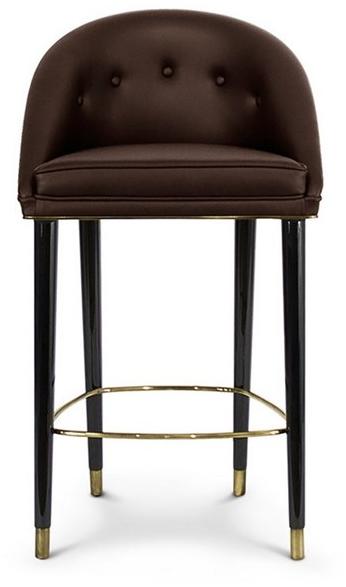 BRABBU Высокий табурет, обитый бархатом, со спинкой Malay sun-id-1479550 - Вид №1