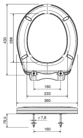 16146 Крышка сиденье для унитаза ОРИО  - Вид №1