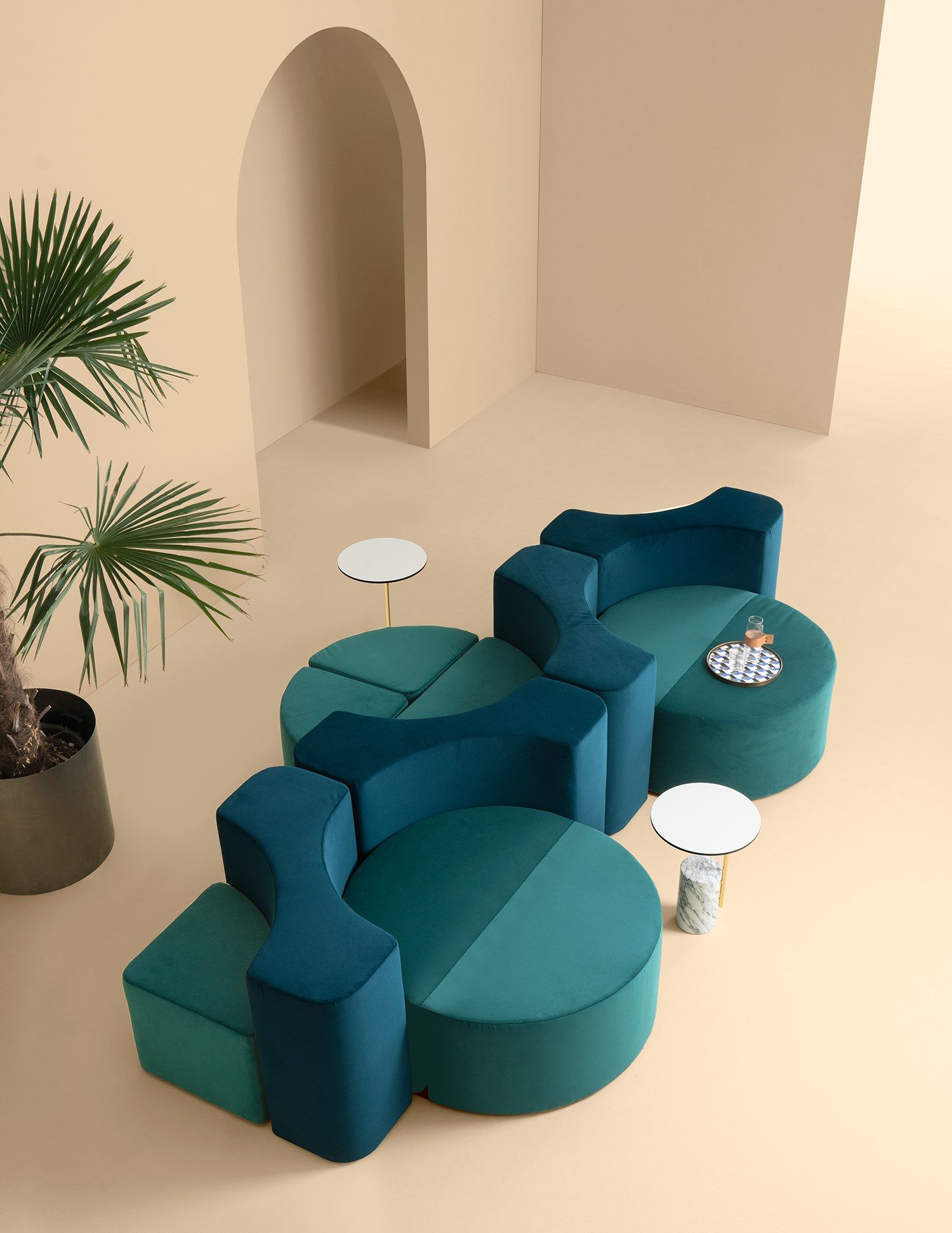 Модульный тканевый диван Quinti Sedute Партер ARCH-00043676 - Вид №5