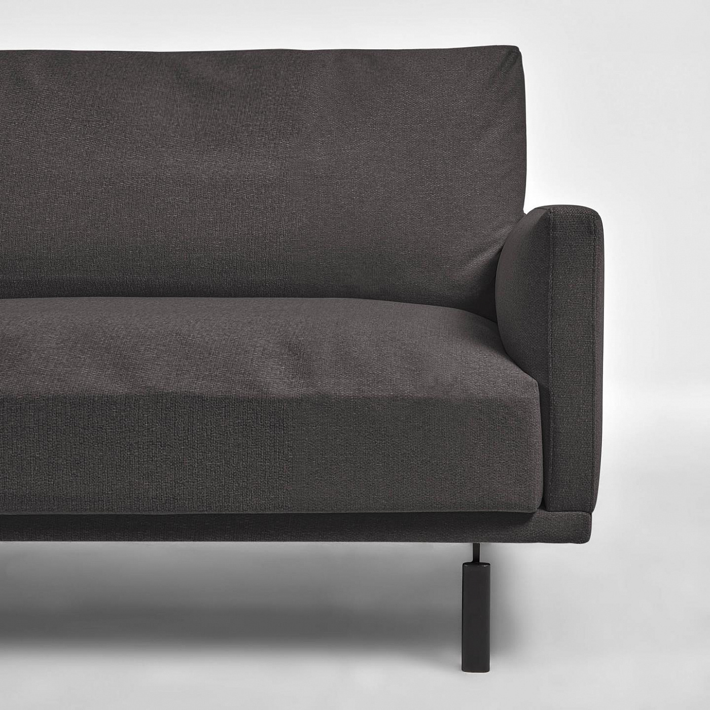 090149 Угловой 3-х местный диван темно-серый с левым шезлонгом La Forma Galene  - Вид №1