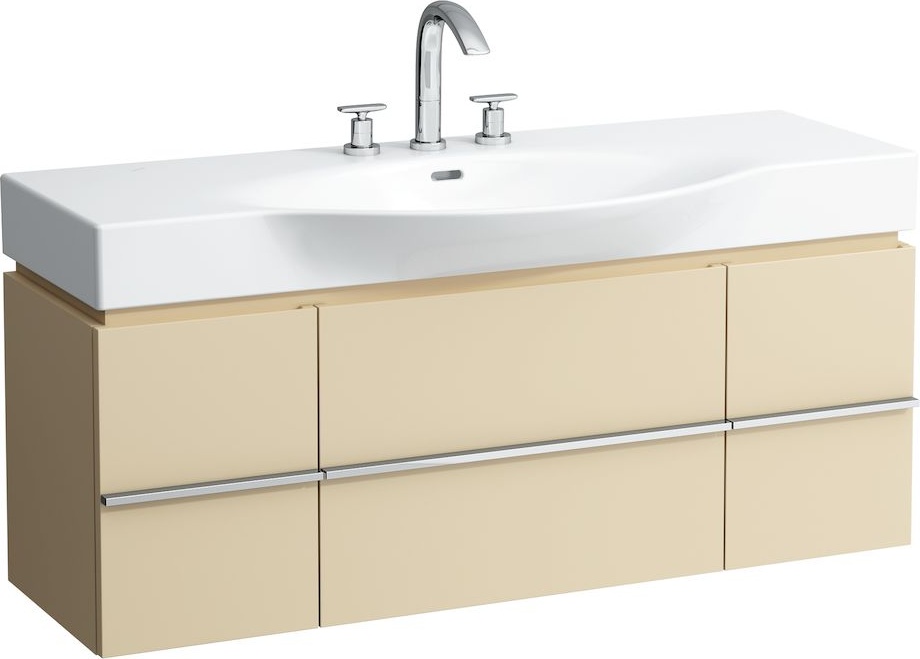 H4013020755481 Шкафчик под раковину, для раковин 811704, 812704, 2 выдвижных ящика с 2 дверцами, 2 стеклянные полки LAUFEN PRO - Вид №1