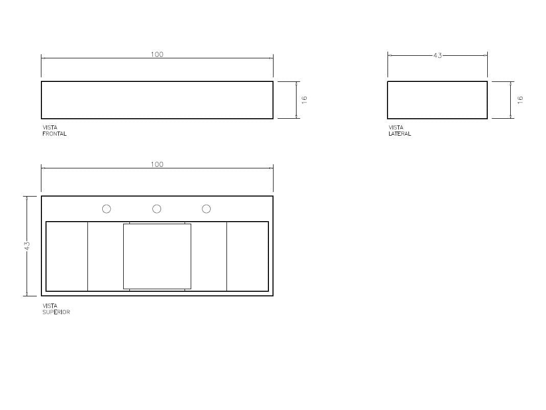 Прямоугольная подвесная раковина из смолы Vallvé SIDES ARCH-00066522 - Вид №2