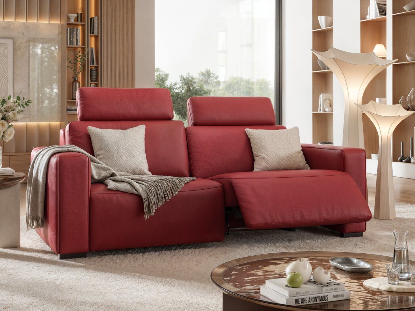 3-местный кожаный диван Sofanella Бергамо ARCH-00087209 - Вид №1