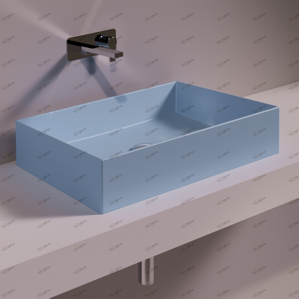 AG60PERVINCAMATT Накладная раковина на столешницу  прямоугольная Simas Agile