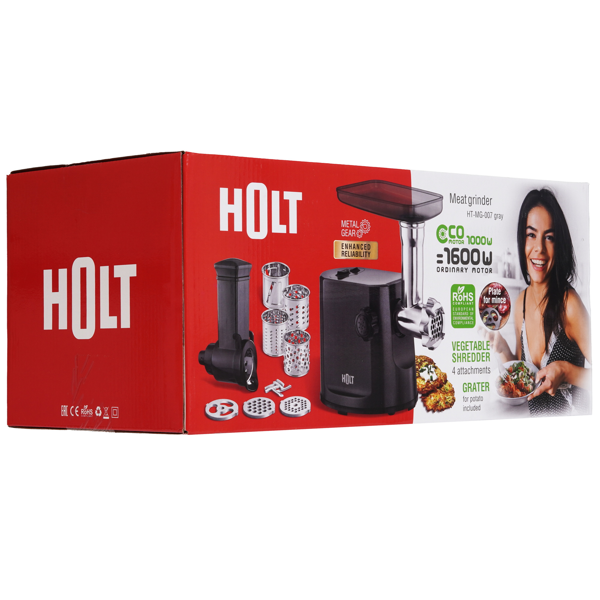 9284902 Мясорубка электрическая Holt HT-MG-007 серый STDN-0072755 - Вид №8