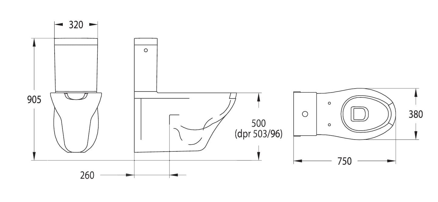 Керамический моноблочный подвесной туалет IDRAL ARCH-00031250 - Вид №2