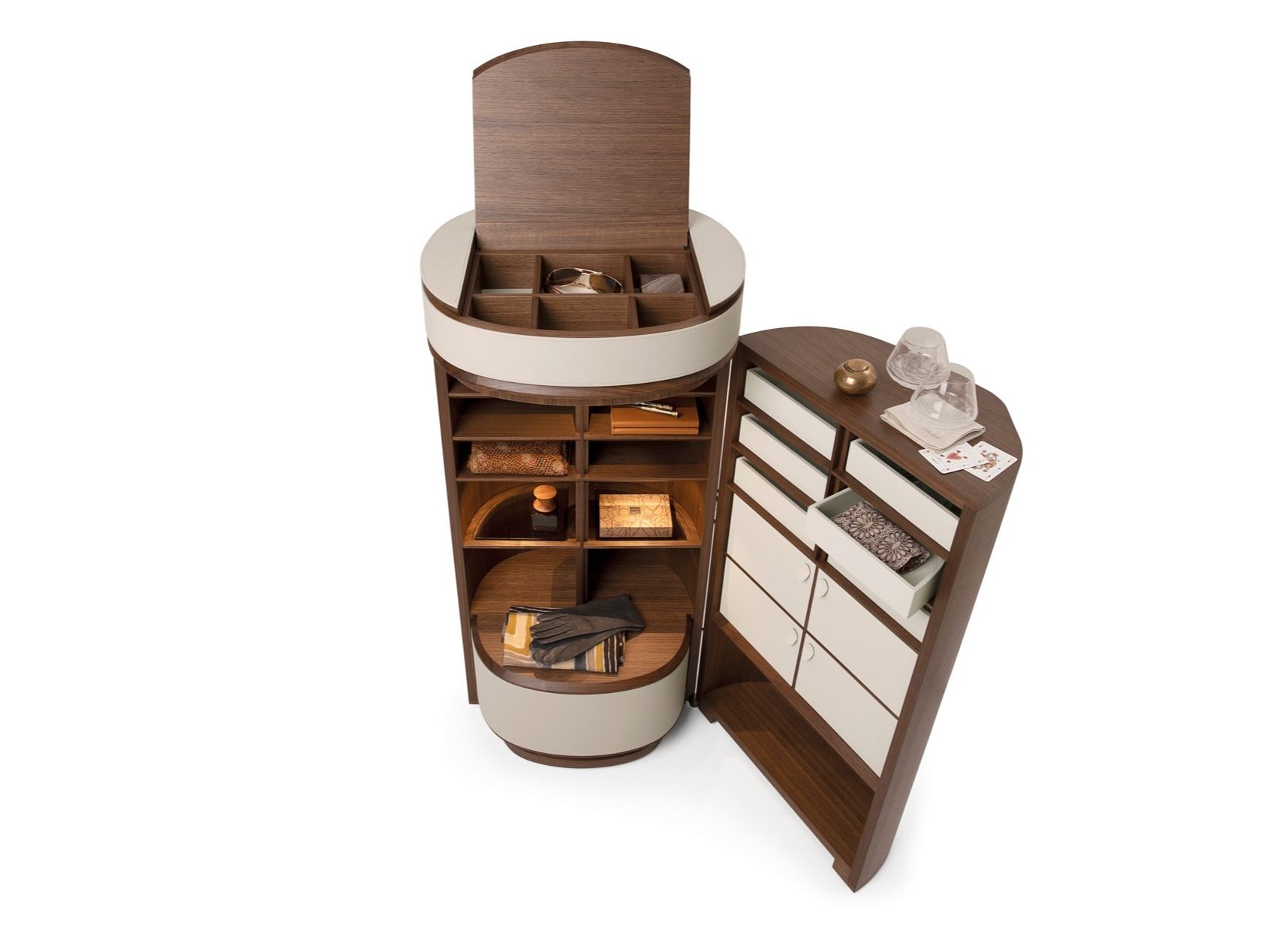 Деревянный шкаф для хранения со встроенным освещением Giorgetti HOUDINI ARCH-00076740 - Вид №2