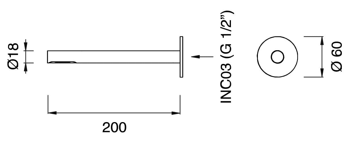Настенный дозирующий носик из нержавеющей стали CEADESIGN FREE IDEAS ARCH-00056952 - Вид №2