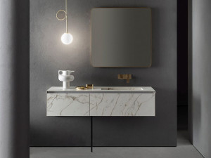 Шкаф для раковины из керамогранита со встроенной раковиной