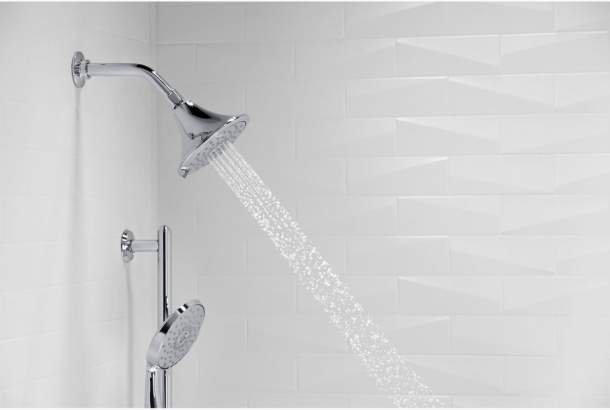 KOHLER Многофункциональная насадка для душа Forté 2,5 галлона в минуту с технологией всасывания воздуха Katalyst K-22169-BN  - Вид №6