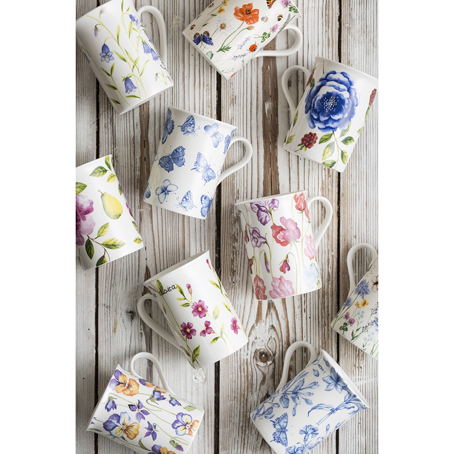 P_0043.007pk Кружка botanic 300 мл розовая Price&Kensington  - Вид №1