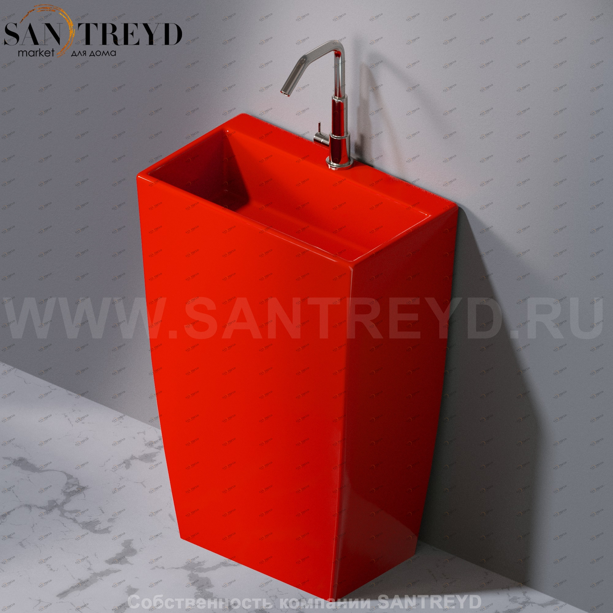 L115125 Напольная раковина стоящая прямоугольная A. e T. Italia Tower AeT ITALIA