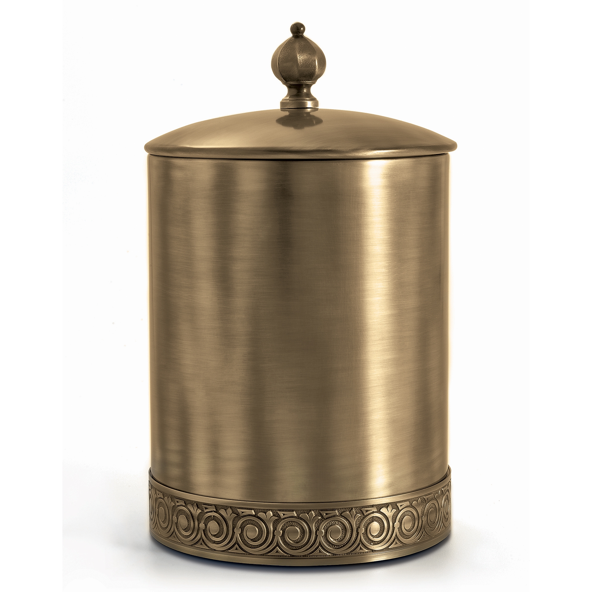 FSC65 3SC Урна для мусора из латуни с крышкой - Zar ручка D. 22 - H. 30 Classico Treesseci 3SC