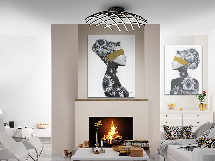 108997 Потолочный светильник 86Ø черный Schuller Trama