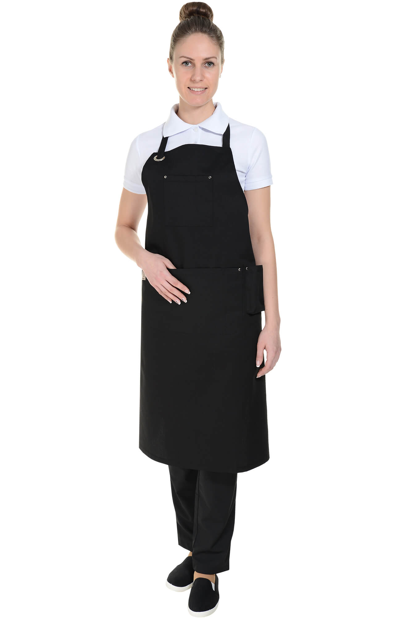 59985 Фартук  с нагрудником, цвет black RICON  Одежда для официантов  размер  - Вид №15