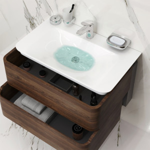 M30FHX0802NF База под раковину подвесная 80 см ящики орех текстурированная шт AM.PM Sensation