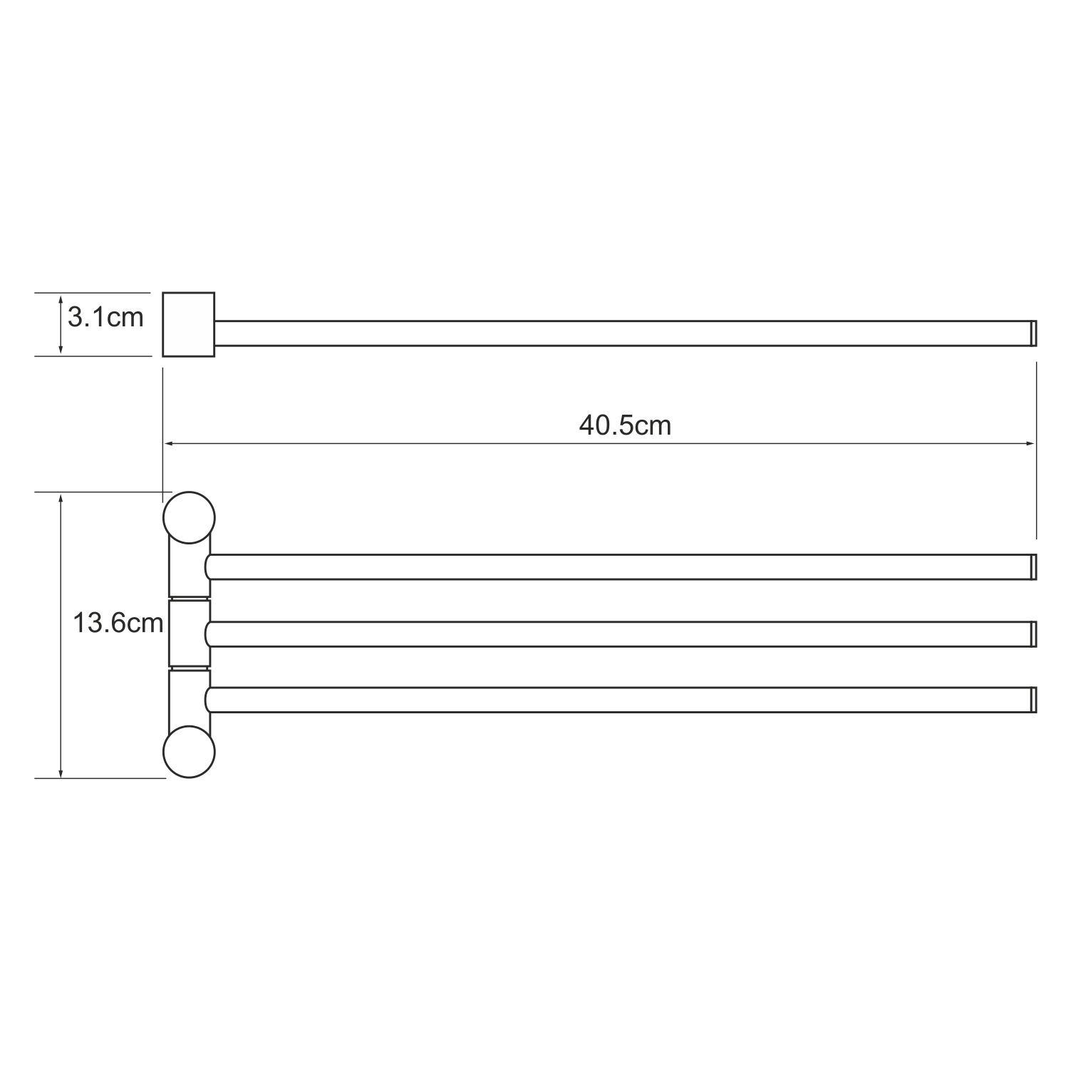 K-1533 Держатель полотенец тройной WasserKRAFT  - Вид №2