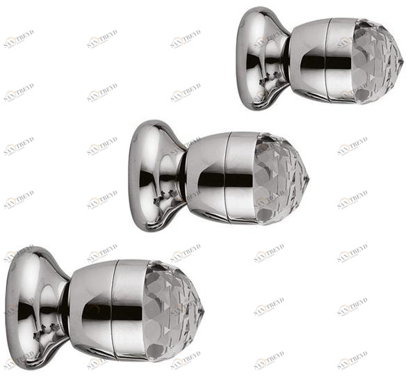 Rubinetteria Giulini Смеситель для душа на 3 отверстия с переключателем Persia crystal - persia F3815w3/s