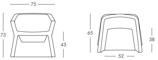 SLIDE Кресло полиэтиленовое с подлокотниками sun-id-1427325 - Вид №2
