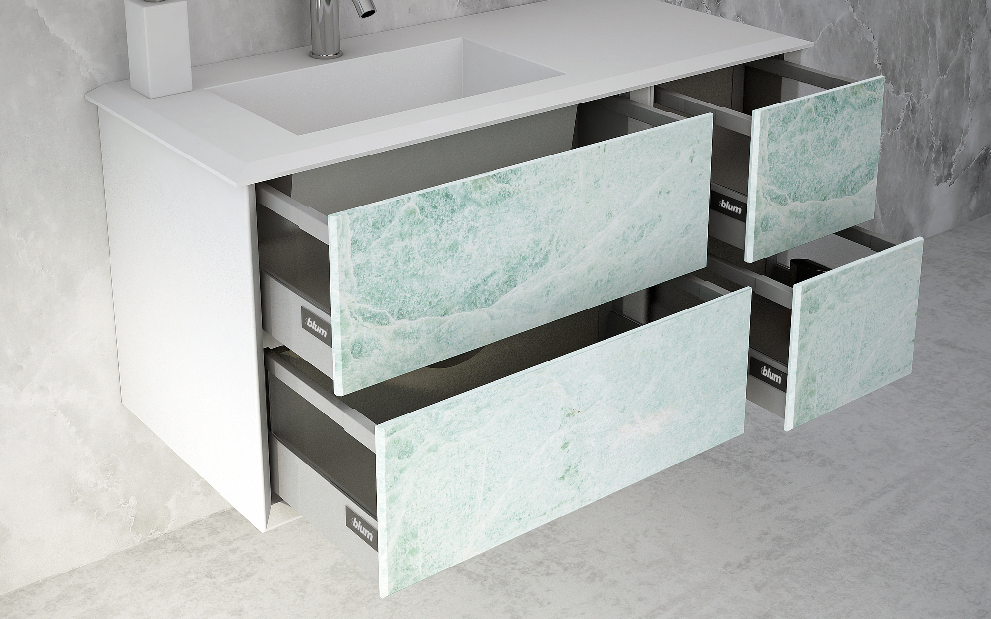 Мебель для ванной CEZARES BELLAGIO 105 Green Stone - Вид №1