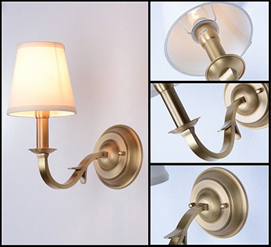 Светильник настенный белый Delight Collection XD010-1W Brass DELIGHT COLLECTION  00-3882914 Белый  - Вид №1