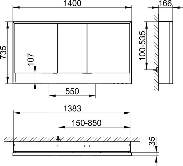 14306171304 Зеркальный шкаф KEUCO Royal Lumos - Вид №2