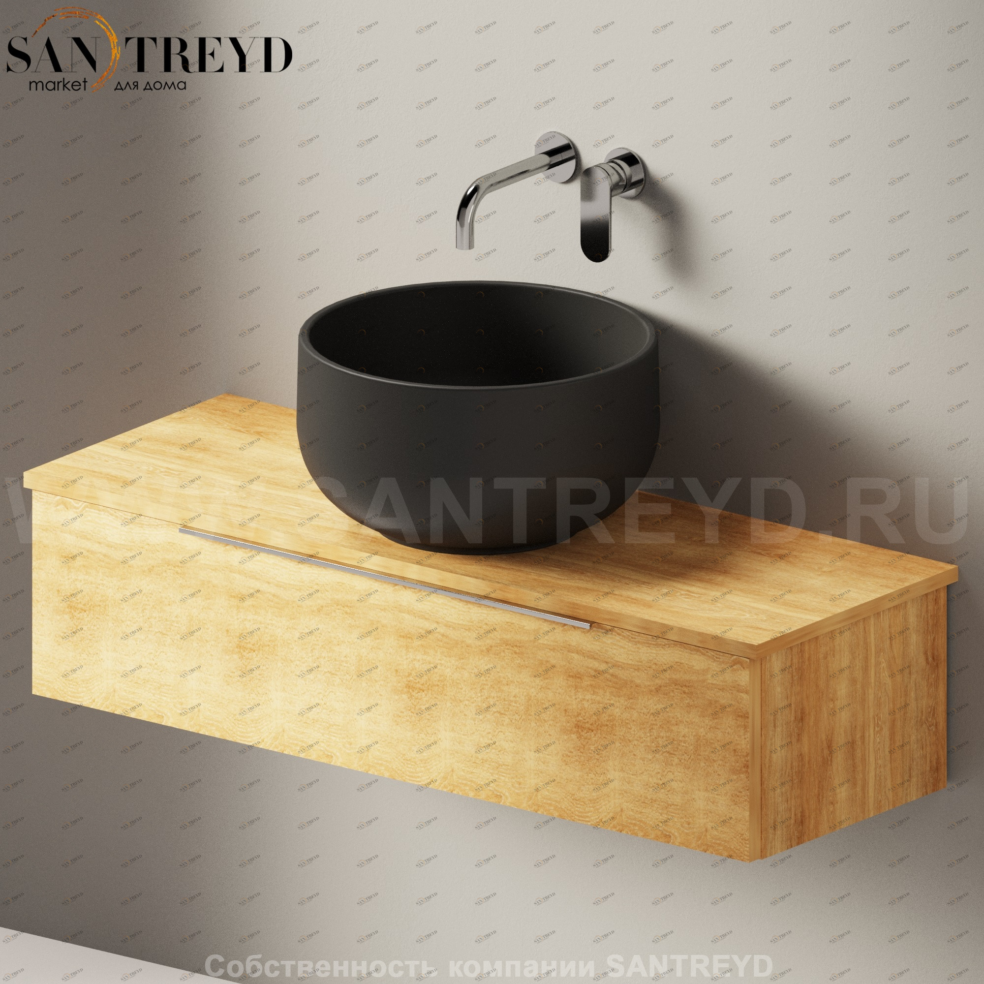 Flaminia BOX Настенная тумба для раковины 105 см с 1 ящиком BX968.WQ Ceramica Flaminia BX968WQ