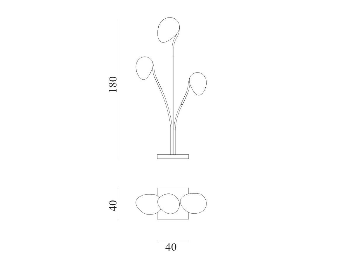 Латунь и поликарбонат светодиодные напольные лампы Exteta 10th ARCH-00038584 - Вид №12