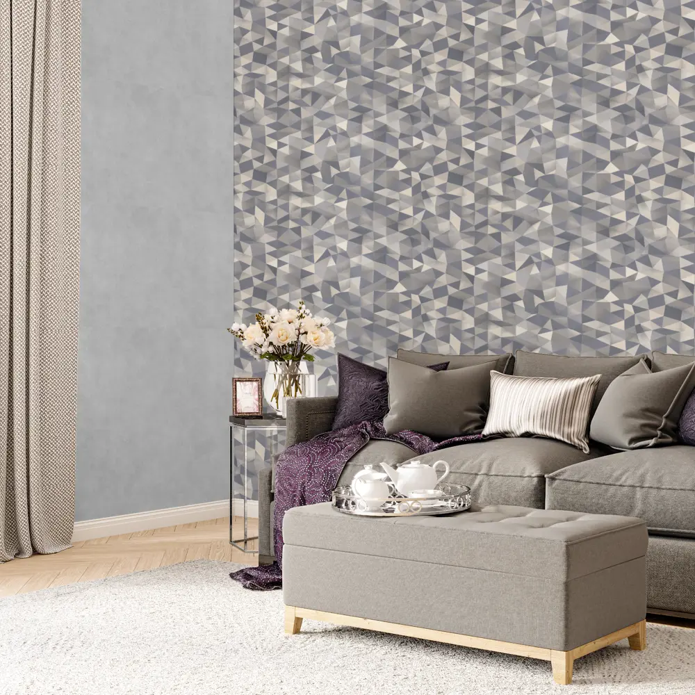 Обои флизелиновые Palitra Home Illusion серые 1.06 м HC71757-42 82917398 STLM-2183110 - Вид №3