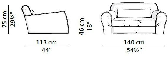 BAXTER Кожаное кресло с подлокотниками Housse sun-id-1399195 - Вид №1