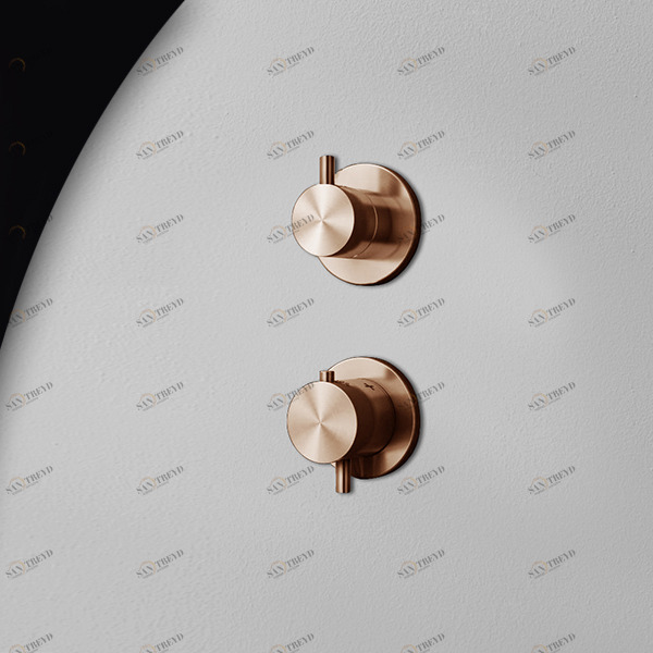 Термостат для душа розовое золото Hiro Radomonte HIR92R