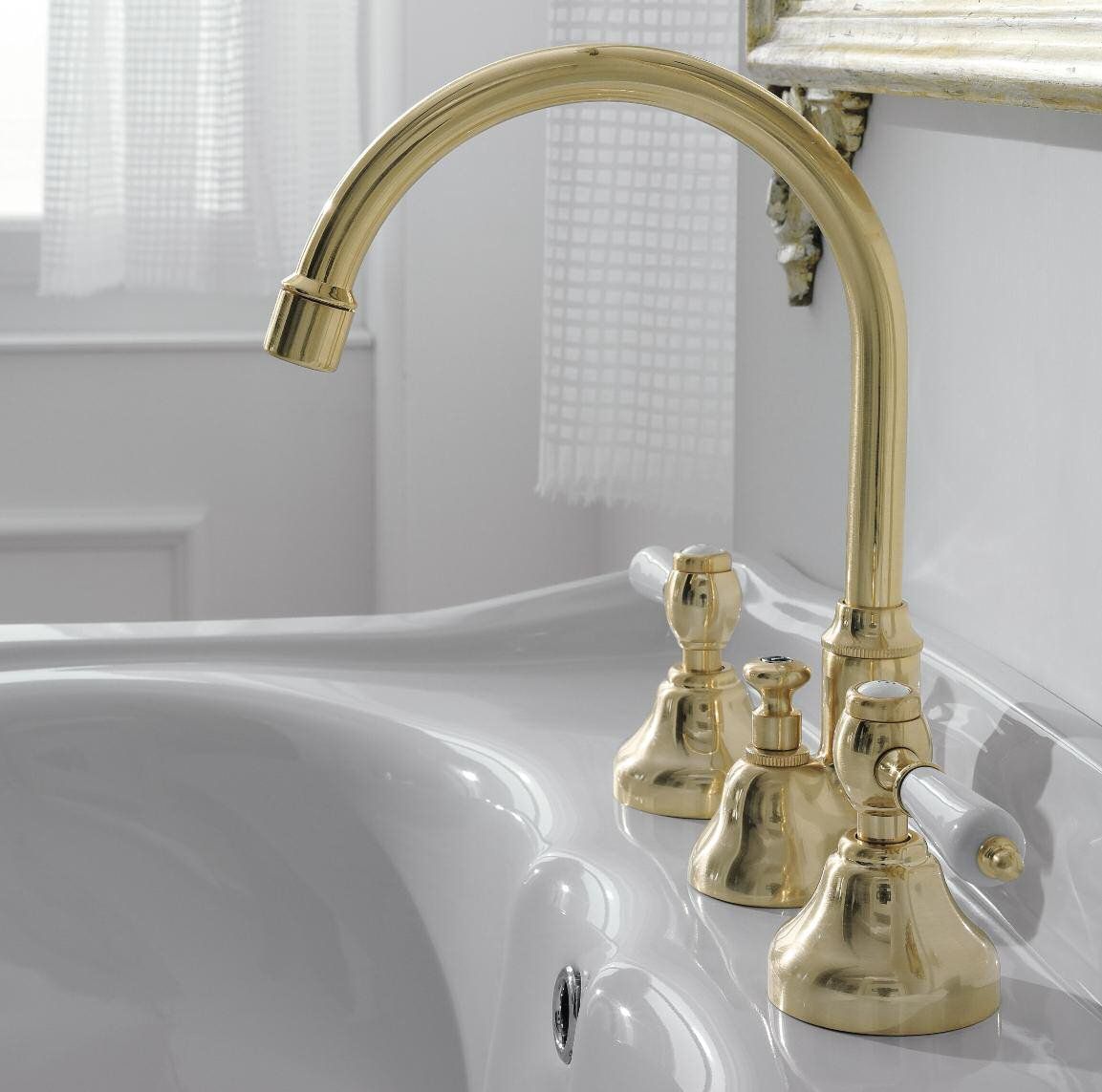 Смеситель для раковины с 3 отверстиями в классическом стиле Zazzeri 800 ARCH-00022548 - Вид №1