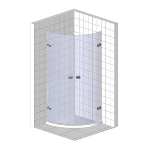 Душевые двери в нишу 110x200 GK-862R стекло прозрачное 6 мм GUTEWETTER TREND DOOR