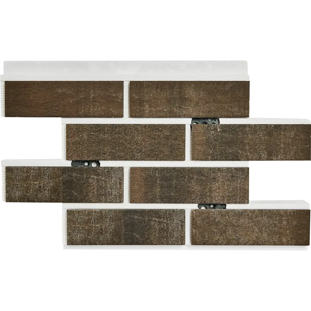 Термопанель добор Мосстрой-31 Brick Stone коричневый 65.6x41x5 см STLM-2017166