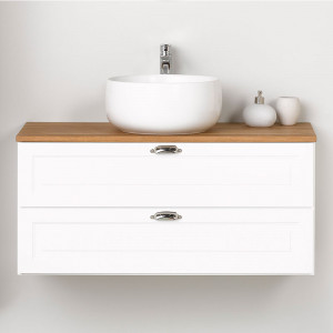 20071260 Шкаф Для Умывальника 1000 Белая Рама, Мягкое Закрытие Westerbergs Белый