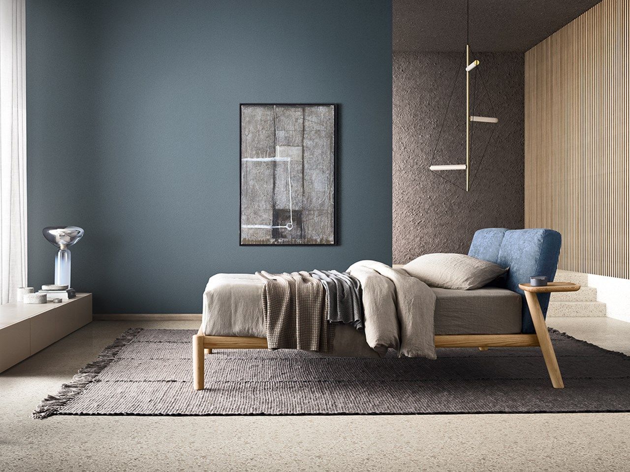 Кровать из массива дерева со встроенными тумбочками Pianca DIONISO ARCH-00089459 - Вид №10