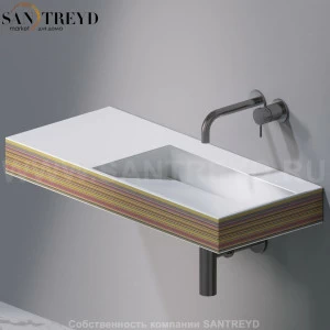 L014T1RPV4.430 Подвесная раковина настенная прямоугольная A. e T. Italia P35 белая