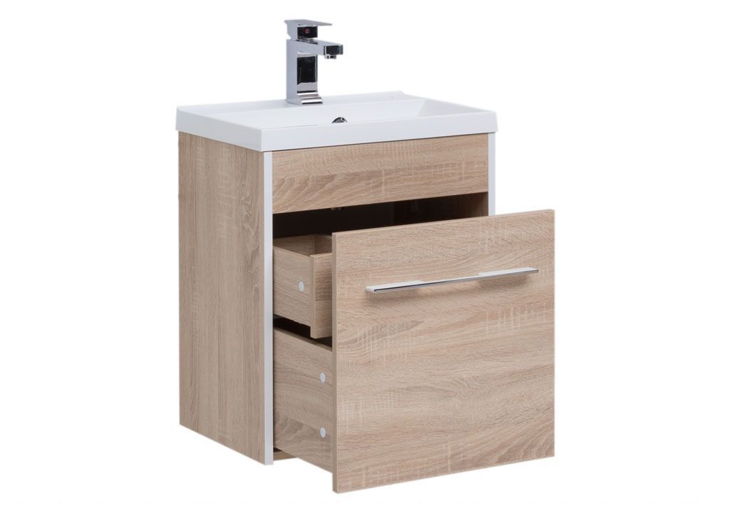 Тумба с раковиной Aquanet Августа 50 дуб сонома 0021002500204095 - Вид №1